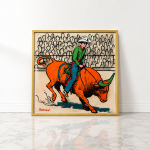 Agent Green Horn - Tay Harlan Artwork - Neon Cowboy Collection OC000122 (One-off #122)