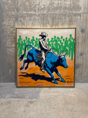 Cool Rodeo | One-off Archival Artwork With Acrylic Paint (38" x 38")