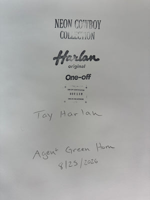 "Agent Green Horn" (32 by 32 inches) Framed One-of-one Original Artwork