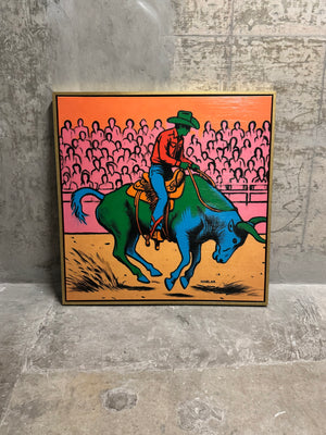 Rodeo #13 | One-off Archival Artwork With Acrylic Paint (38" x 38")