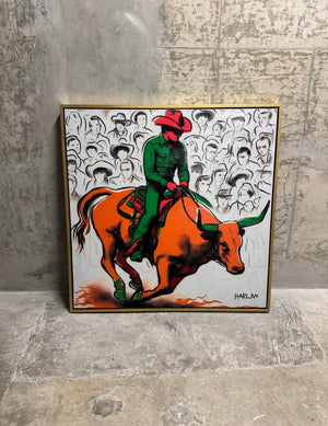 Rodeo #15 | One-off Archival Artwork With Acrylic Paint (38" x 38")