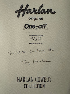 Scribble Cowboy #1 - Tay Harlan Original Artwork - ooc000123 #123